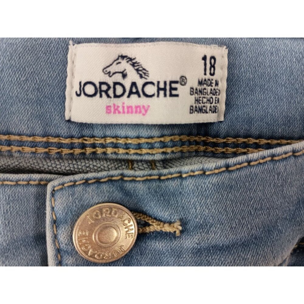 Jordache Girls Skinny Stretch Adjustable Waist Jeans Size 18 - Picture 6 of 7